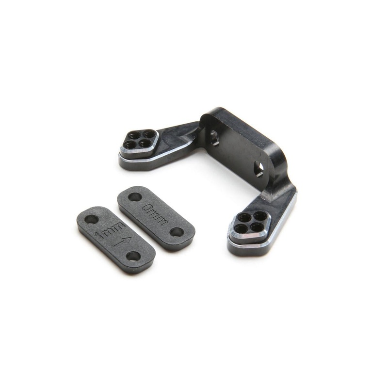 TLR Rear Camber Block, Black, w/Inserts: 22 4.0 TLR334051