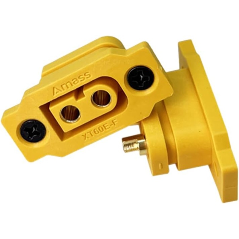 XT60E Female Panel Mount Gold Plated Connector from Amass