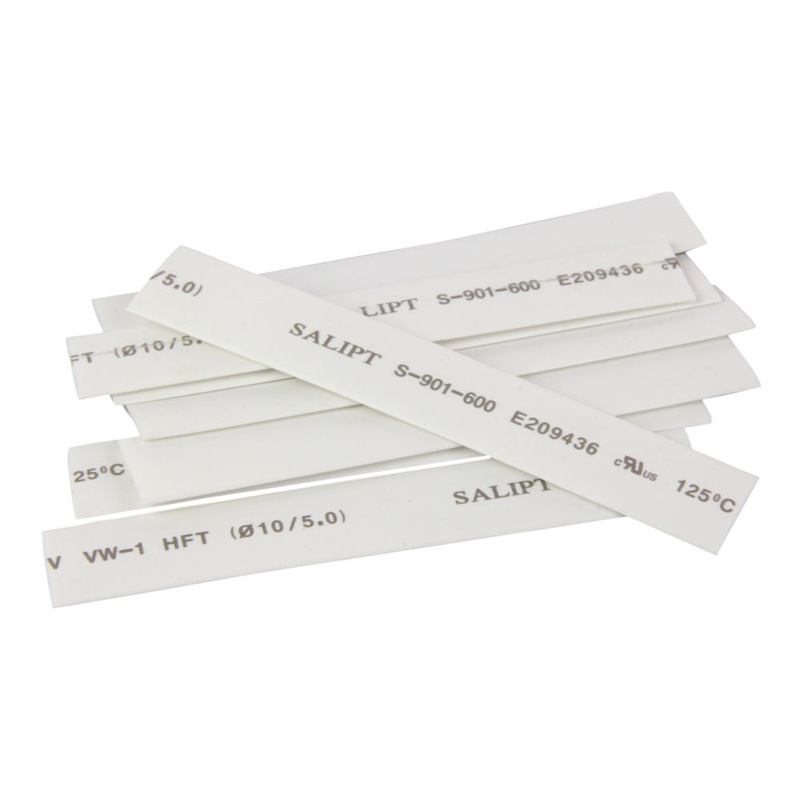 Radient Heat Shrink Tubing, 9.5mm x 100mm, 3/8x4in (8pcs) WHITE RDNA0617