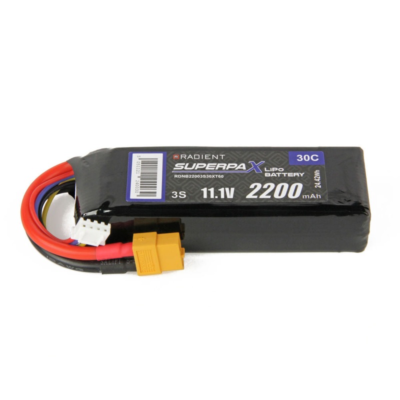 Radient LiPo 3S 2200mAh 11.1V 30C XT60 RDNB22003S30XT60