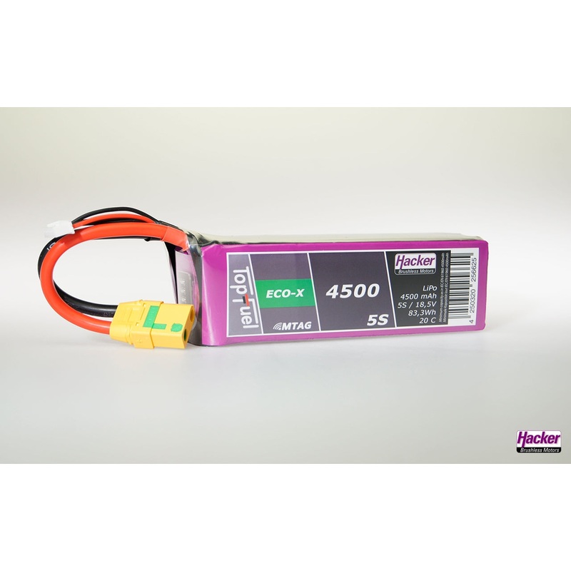 TopFuel LiPo 20C ECO-X 4500mAh 5S MTAG from Hacker 94500531
