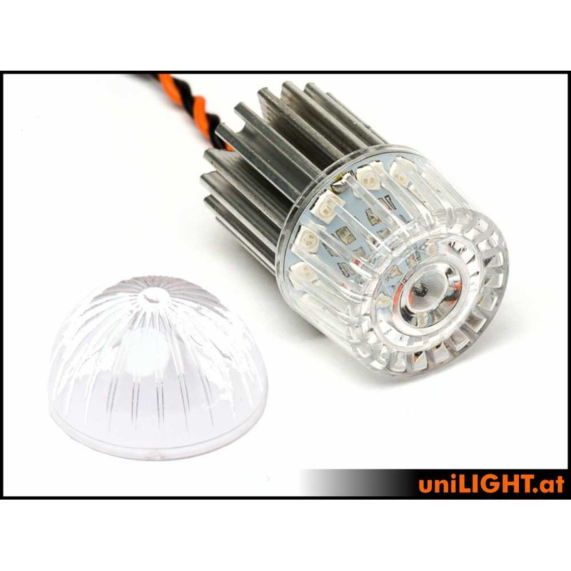 UniLight 22mm Round Power Strobe Light, 24Wx2, T-Fuse – Red