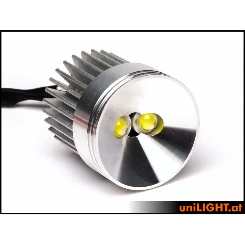 UniLight 30mm Ultra-Power-Spotlight, 16Wx2, T-Fuse – White