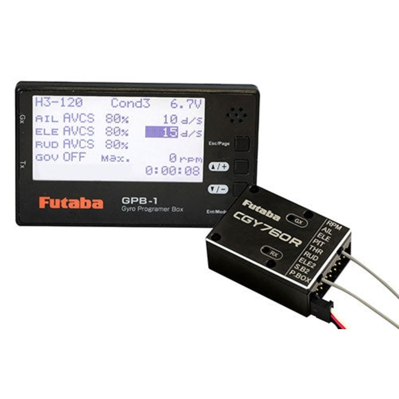 Futaba CGY760R Gyro Receiver FASSTest/T-FHSS Air & Governor with GPB-1 Programmer GY760R-GBP1