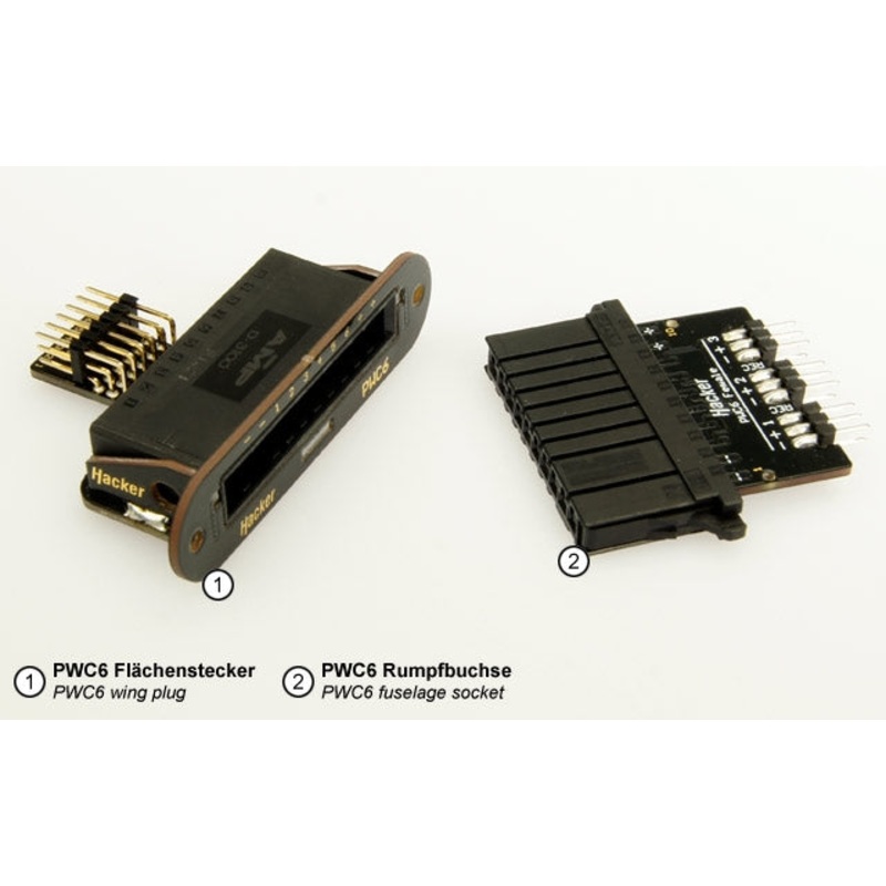 PWC6 PowerWingConnector for 6 Servos With Fuselage Socket A85221