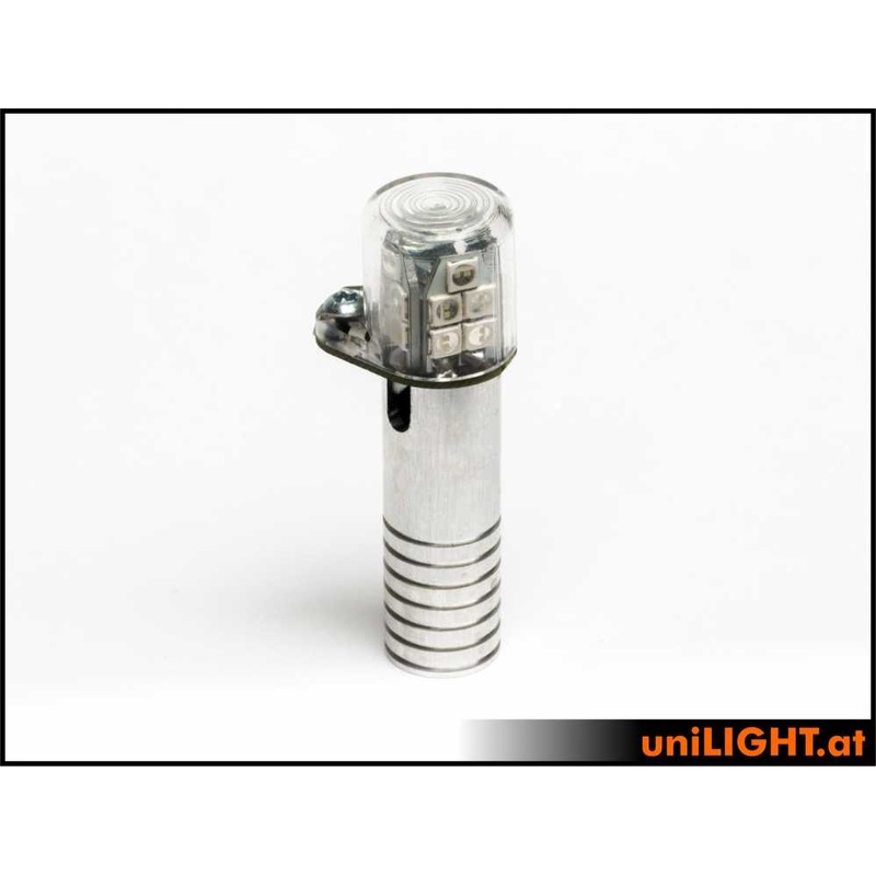 UniLight 15mm Power Round Strobe Light, 40Wx2, T-Fuse Red RND15F-400×2-RT