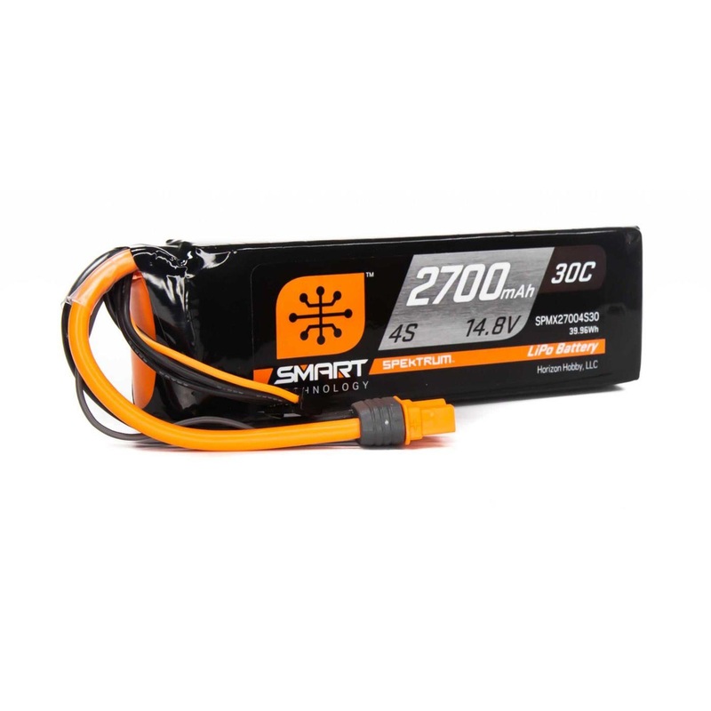 Spektrum 2700mAh 4S 14.8V Smart LiPo Battery 30C; IC3 SPMX27004S30