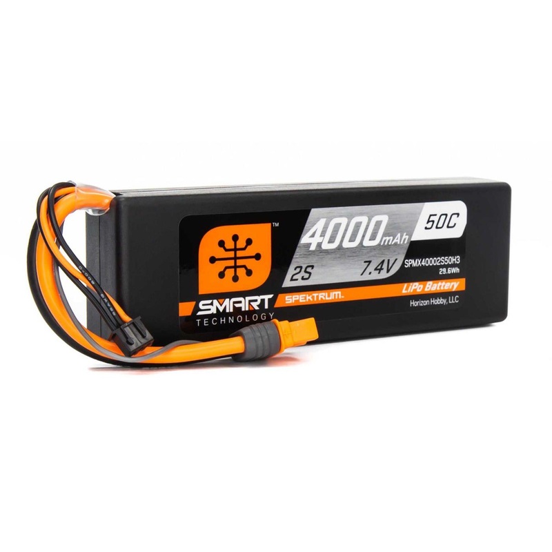Spektrum 4000mAh 2S 7.4V Smart LiPo Battery 30C IC3 SPMX40002S50H3