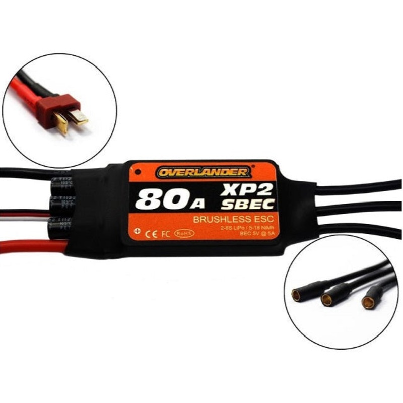 Overlander XP2 80A SBEC Brushless RTF (With Deans & 4mm Bullets) Speed Controller ESC 2720