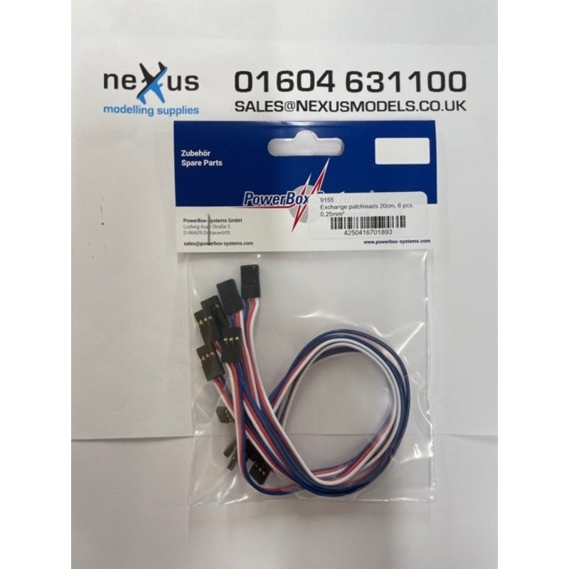 PowerBox Exchange Patch Lead 20cm Pack of 6 Leads 9155