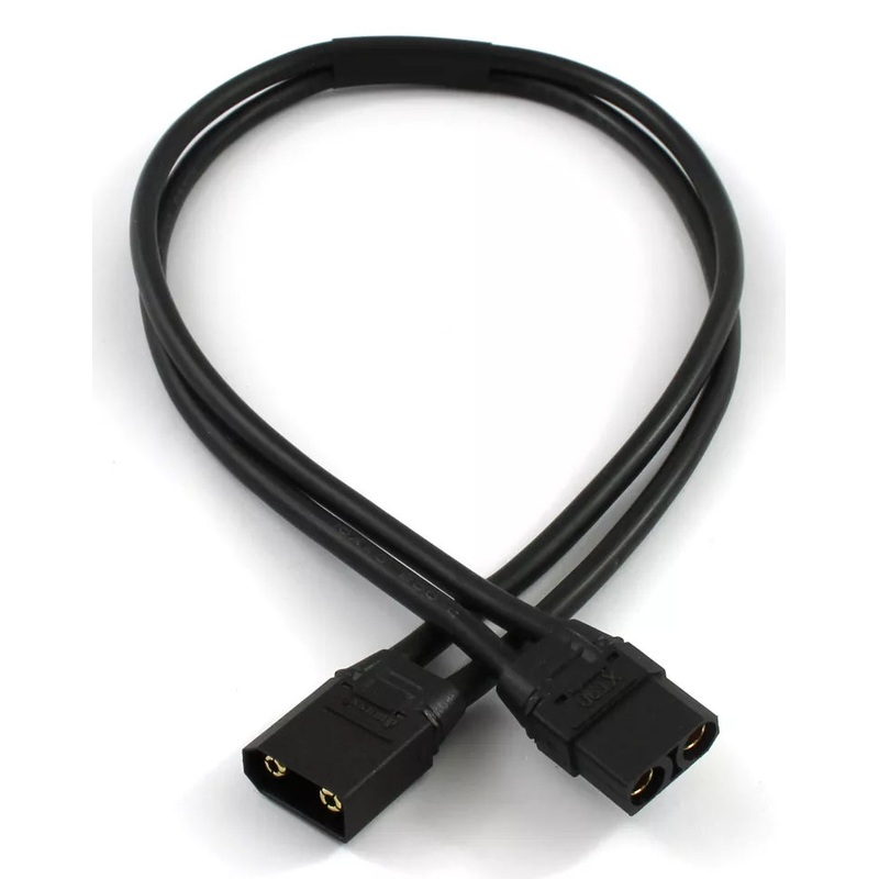 XT90 Male to XT90 Female Extension Lead / Charge Lead 500mm Black