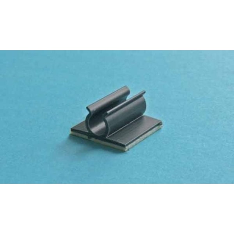 Self Adhesive Plastic Cable Clip U Shape 9mm 5pk X7061-9