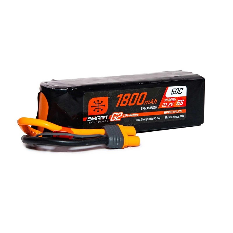 Spektrum 1800mAh 6S 22.2V SMART G2 50C IC3 SPMX186S50