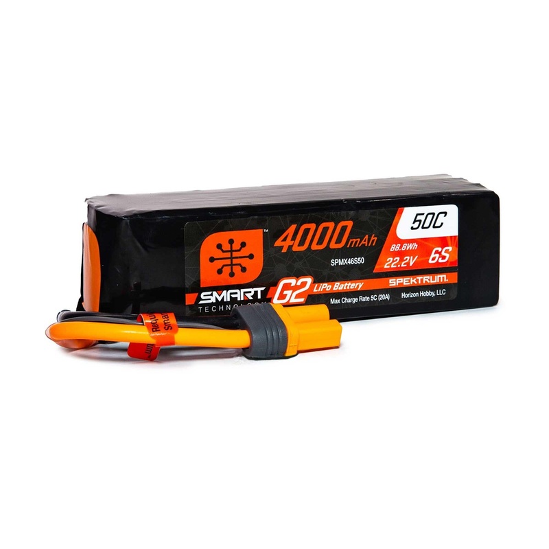 Spektrum 4000mAh 6S 22.2V SMART G2 50C IC5 SPMX46S50