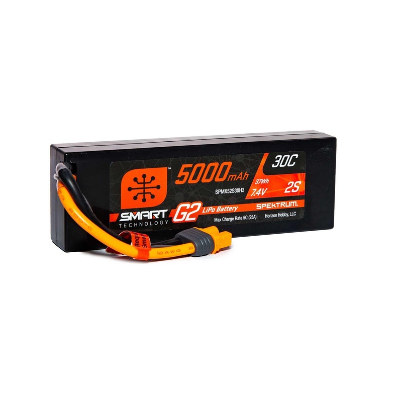 Spektrum 5000mAh 2S 7.4V SMART G2 30C IC3 SPMX52S30H3