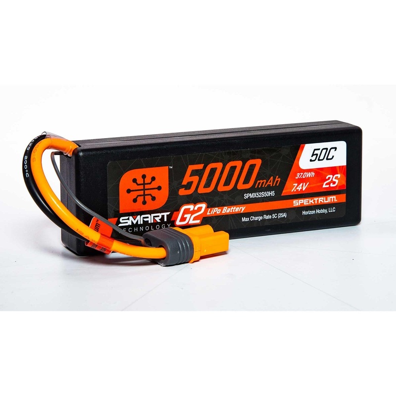 Spektrum 5000mAh 2S 7.4V SMART G2 50C IC5 SPMX52S50H5