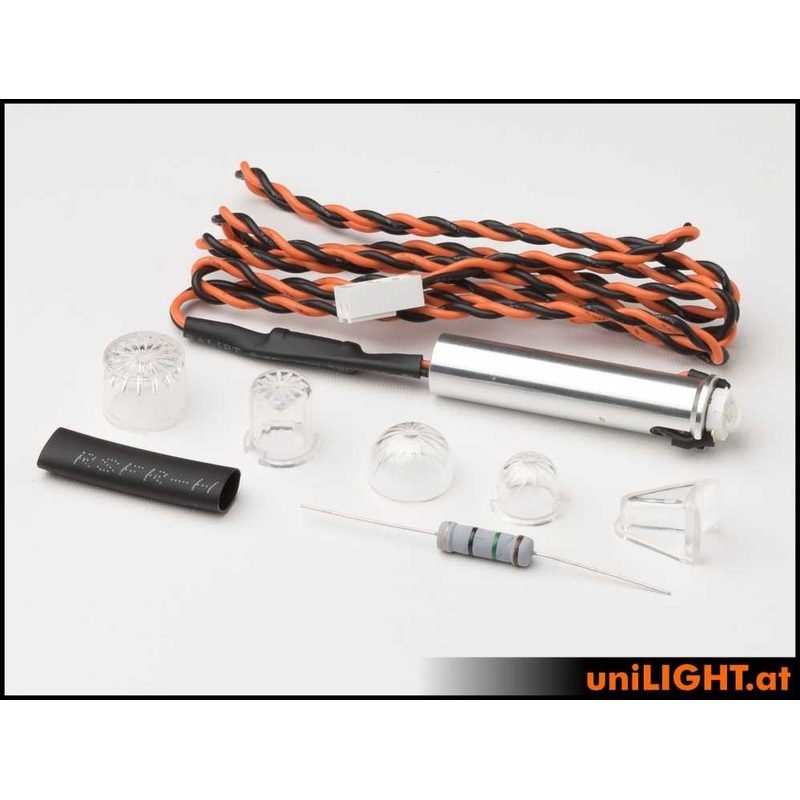 UniLight 10mm PIN Strobe Light 8x2W T-Fuse Red PIN10F-080×2-RT