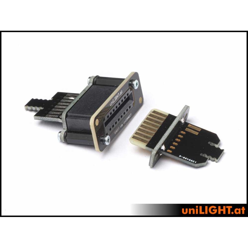 UniLight Direct Cable Connection-Single, 6 Primary (2 Servo) 4 Secondary Pins (Assembled With Cable (1 Pair, M/F)