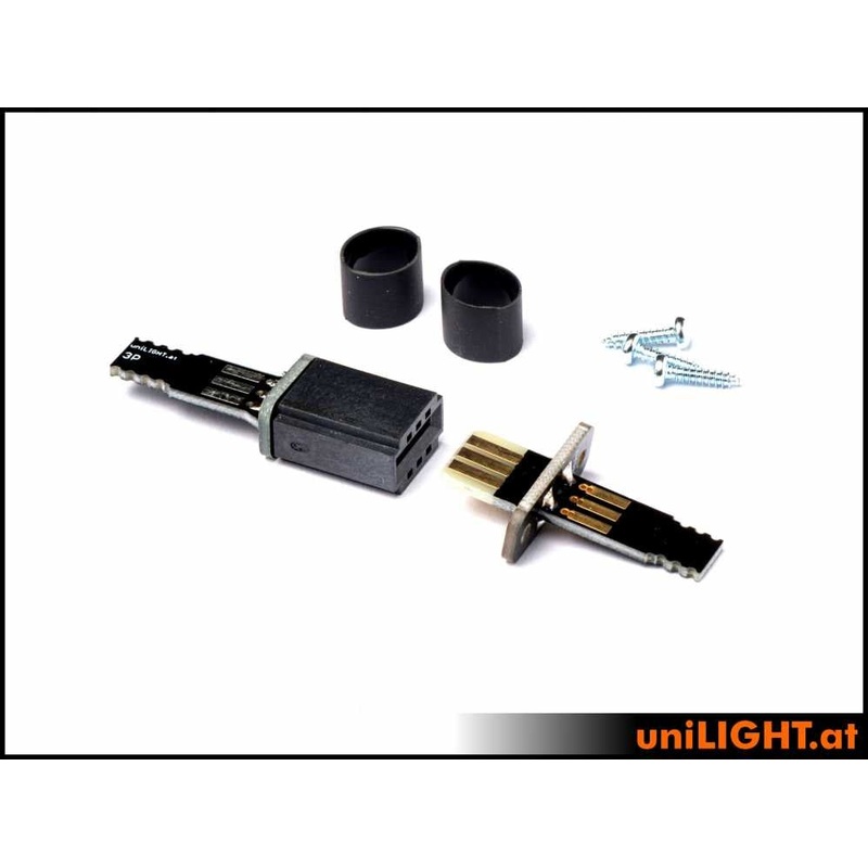 UniLight Uniconnect Lite Cable Connection 3 Primary Pins (1 Servos) 1 Pair KIT LITE-3P-DIY