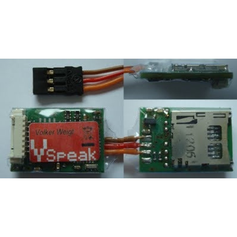 Vspeak Variometer Pro with 3-axis Accelerometer and a Single Cell Monitoring for up to 28 Volts Multiplex JR or Spektrum Versions