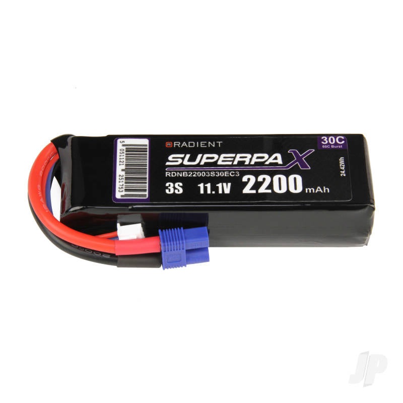 Radient LiPo 3S 2200mAh 11.1V 30C EC3 RDNB22003S30EC3