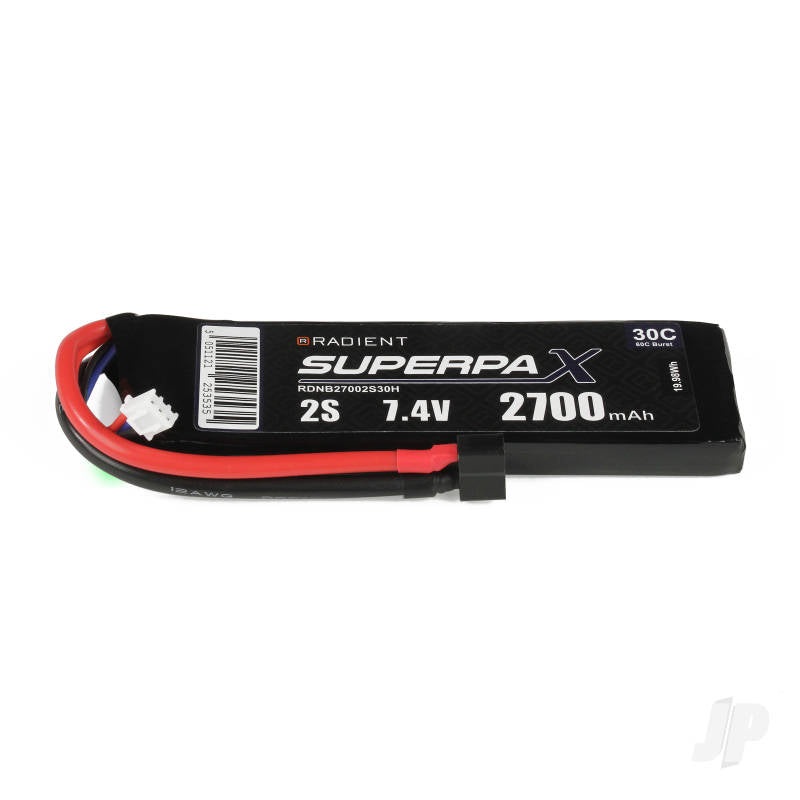 Radient LiPo 2S 2700mAh 7.4V 30C Deans (HCT) RDNB27002S30H