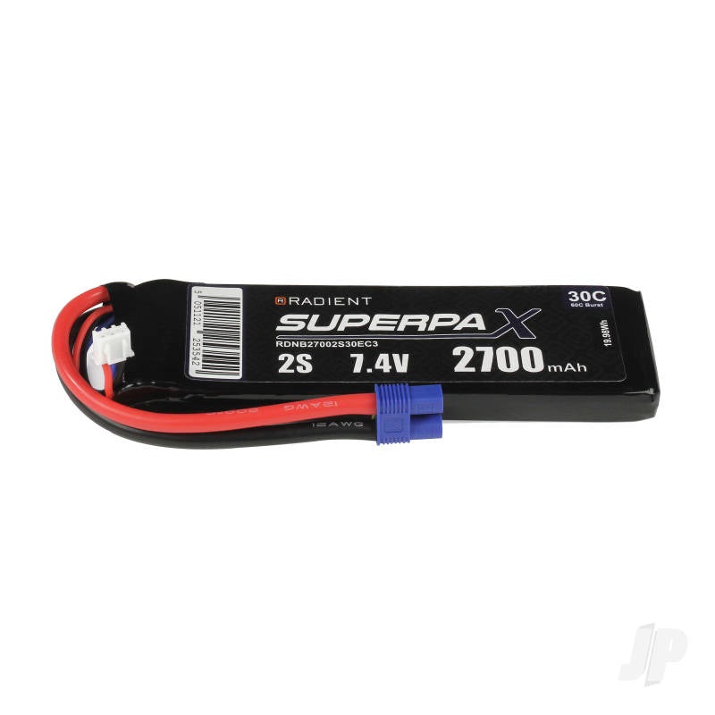 Radient LiPo 2S 2700mAh 7.4V 30C EC3 RDNB27002S30EC3