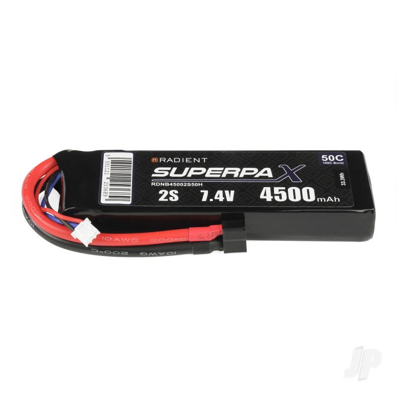 Radient LiPo 2S 4500mAh 7.4V 50C Deans (HCT) RDNB45002S50H