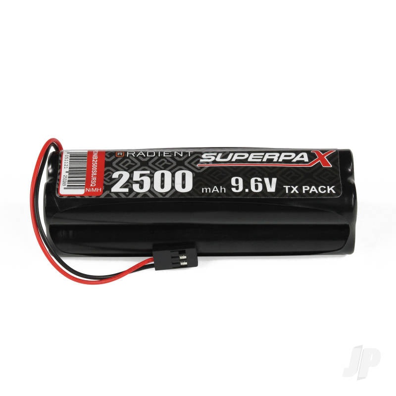 Radient NiMH 9.6V 2500mAh AA Square, Tx, JR RDNBN2500S8JRSQ