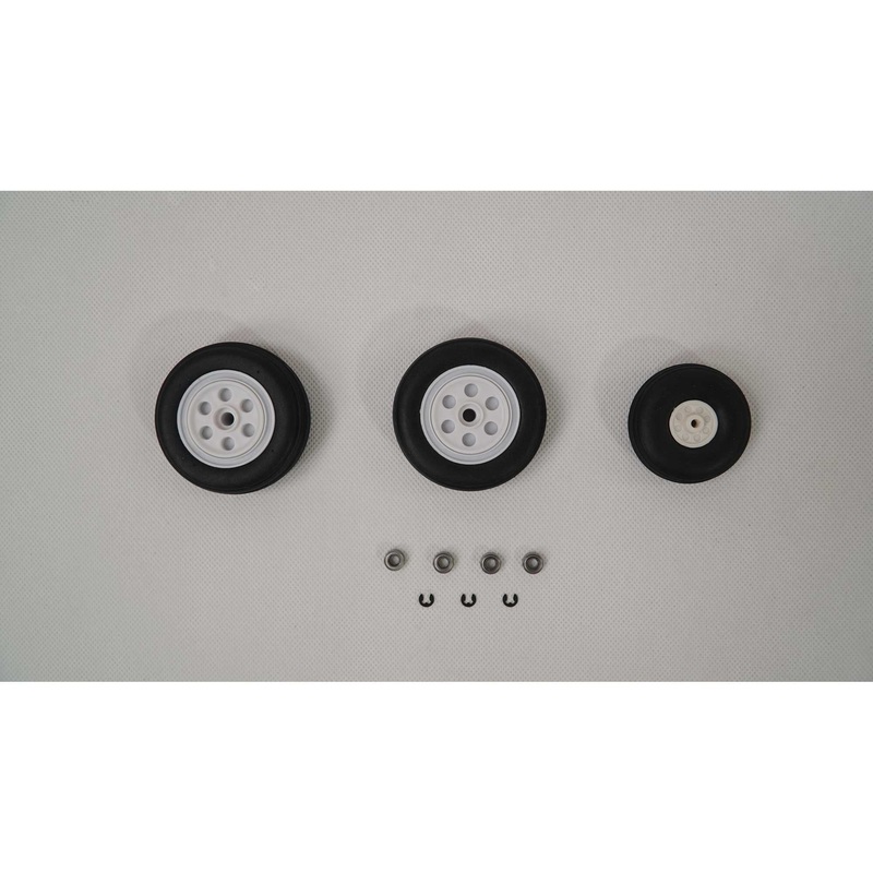 E-Flite Wheel Set, Grey: F-16 Falcon 80mm EFL87890