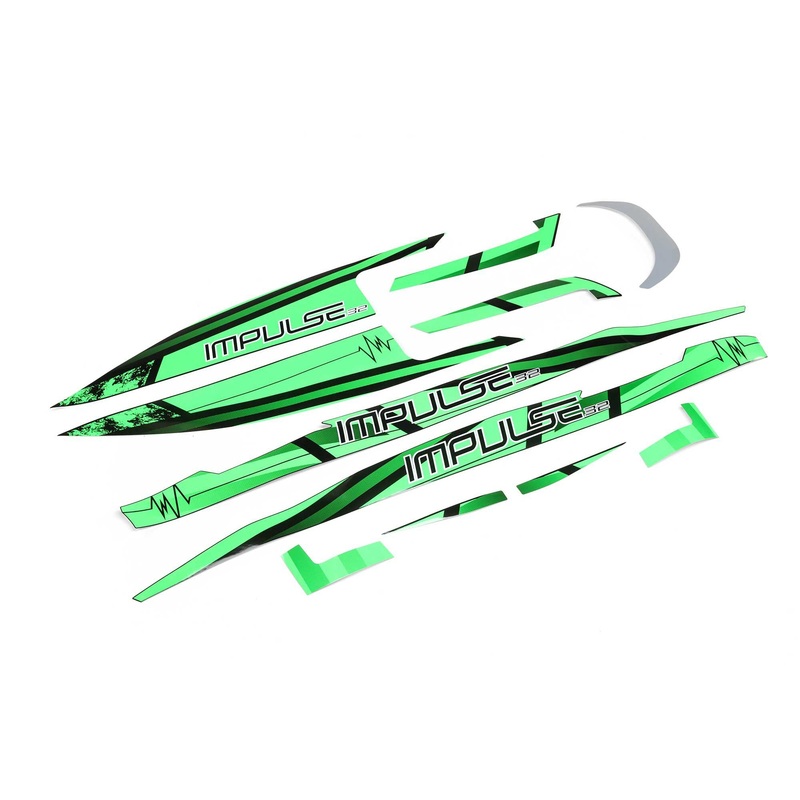 ProBoat Decal Set Black/Green: Impulse 32 PRB289006