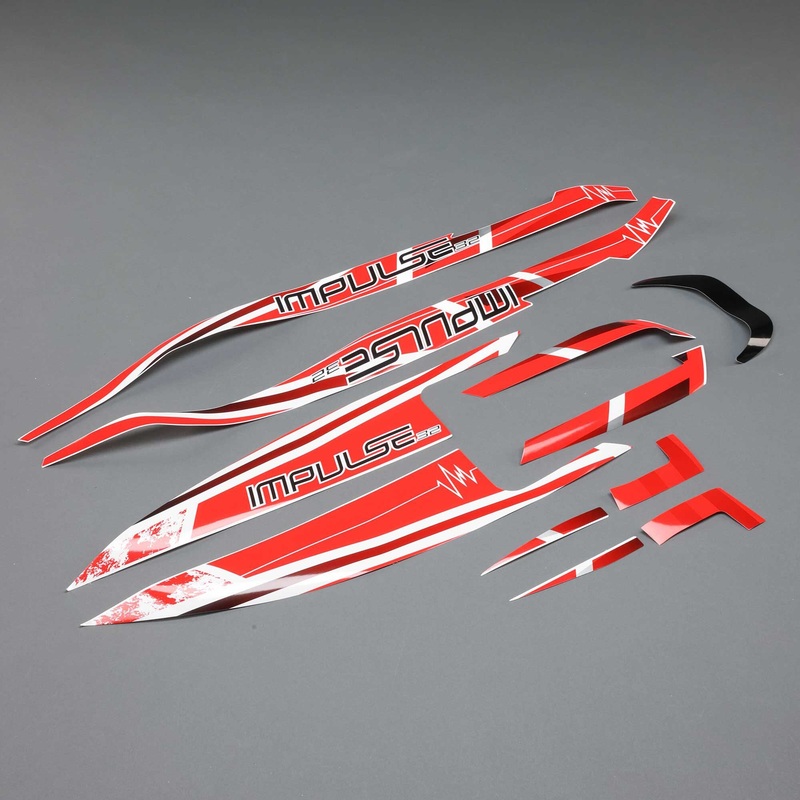 ProBoat Decal Set White/Red: Impulse 32 PRB289007