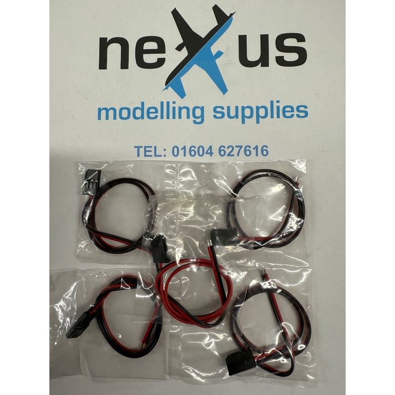 Futaba Power / Battery Lead 300mm Open End 5 Pack