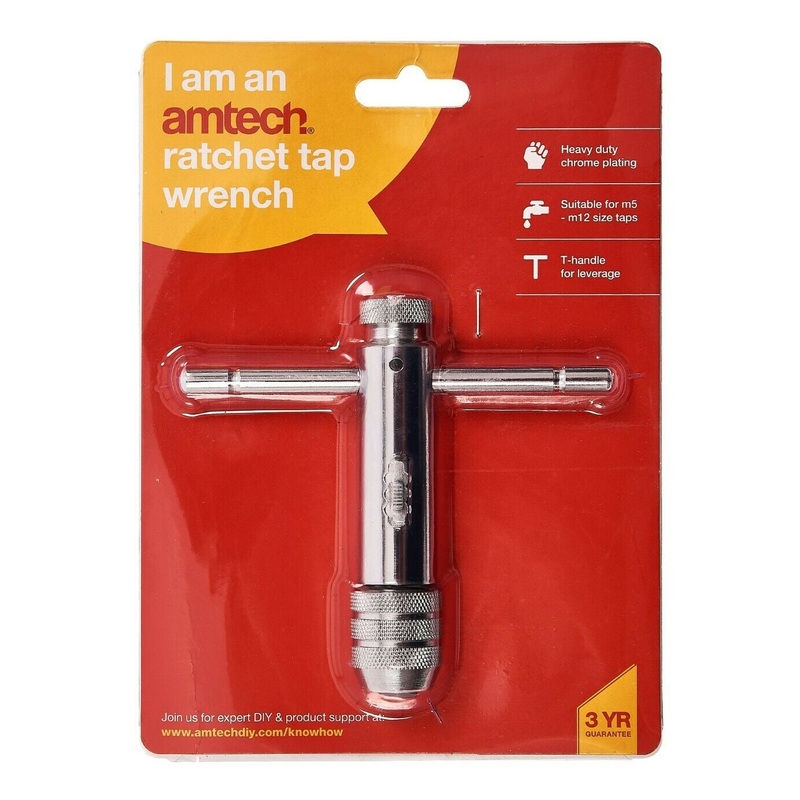 Ratchet Tap Wrench Large M5 – M12 Forward Reverse Lock T Bar Die Set Reversible S1460