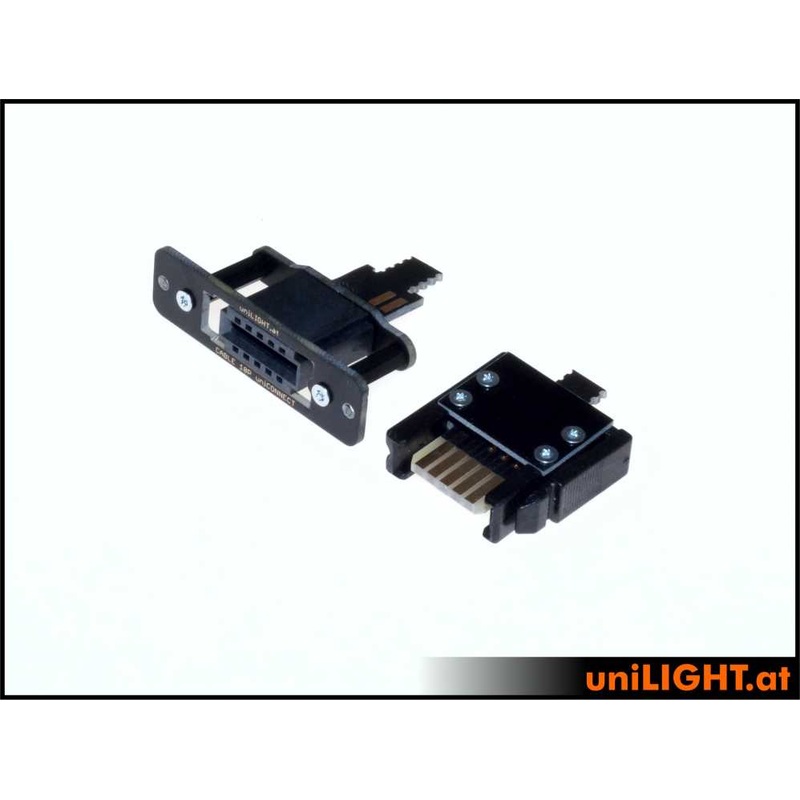 UniLight Locking Cable Connection, 3 Primary (1 Servo) 4 Secondary Pins (Assembled With Cable (1 Pair, M/F)