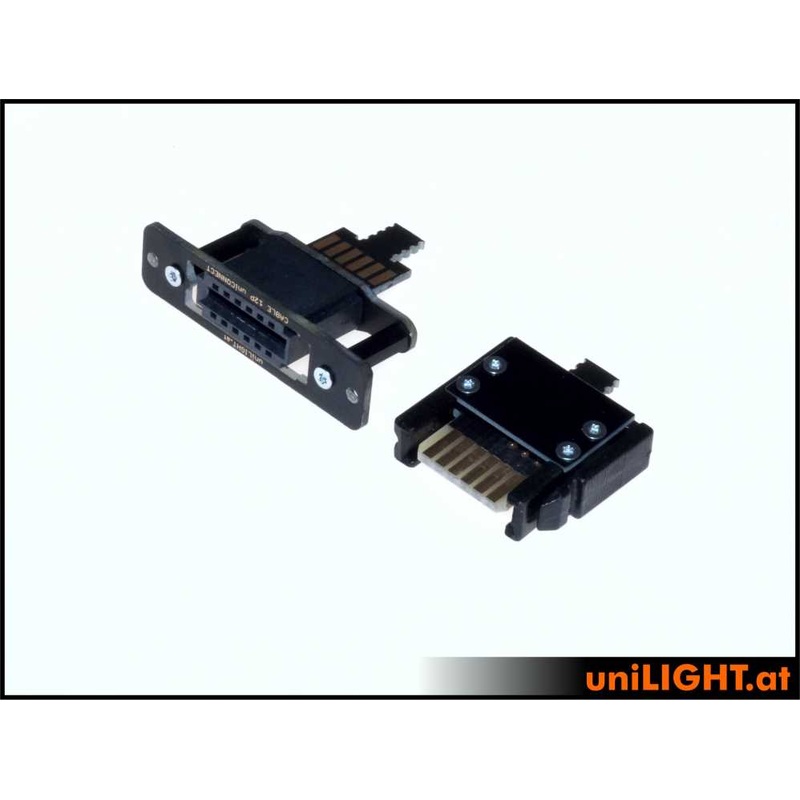 UniLight Locking Cable Connection, 3 Primary (1 Servo) 6 Secondary Pins (Assembled (2 Pair, M/F)