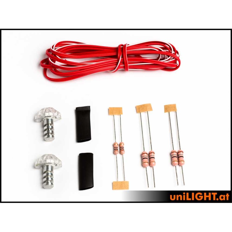UniLight 8mm Mini Navigation Kit, 3,5W – Green-Red