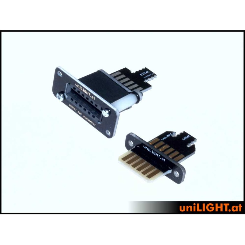 UniLight Direct Cable Connection, 3 Primary (1 Servo) 6 Secondary Pins, 1 Servo (Assembled (2 Pair, M/F)
