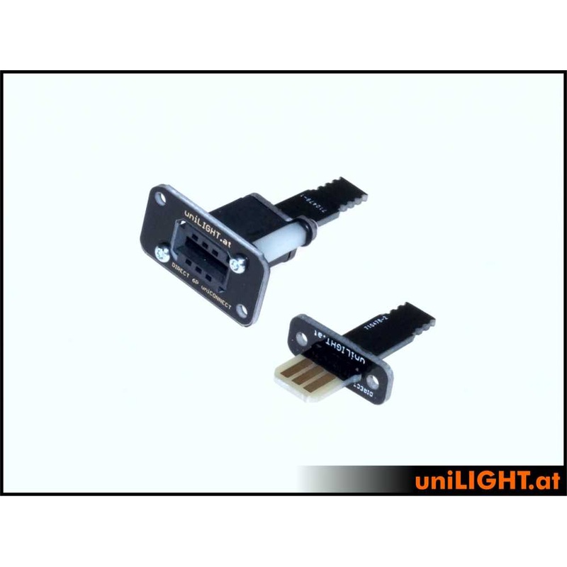 UniLight Direct Cable Connection, 3 Primary Pins (1 Servo) (Assembled (2 Pair, M/F)