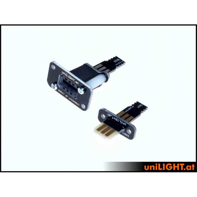 UniLight Direct Cable Connection, 6 Secondary Pins (Assembled With Cable (1 Pair, M/F)