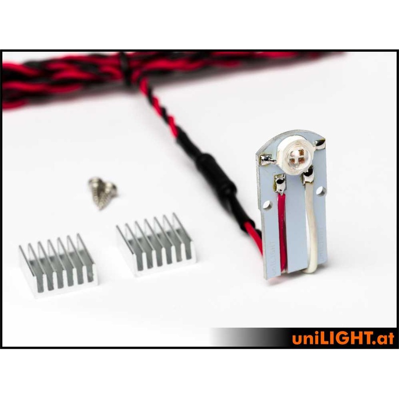 UniLight Flat Strobe Light, 8Wx2, T-Fuse – Red