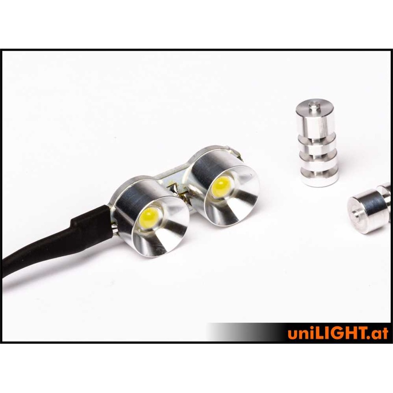 UniLight 12mm Double-Spotlight, 2X4W – White