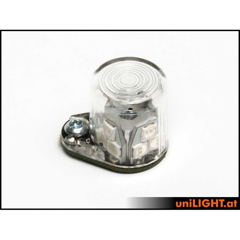 UniLight 15mm Round Strobe Light, 24Wx2 – Red