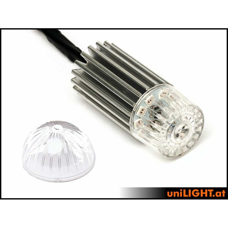 UniLight 19mm Round Navigation Light, 8Wx2, T-Fuse – Red