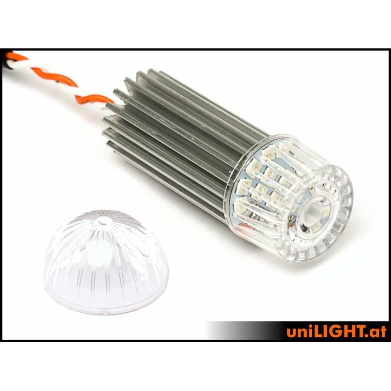 UniLight 22mm Round Navigation Light, 10Wx2, T-Fuse – Red