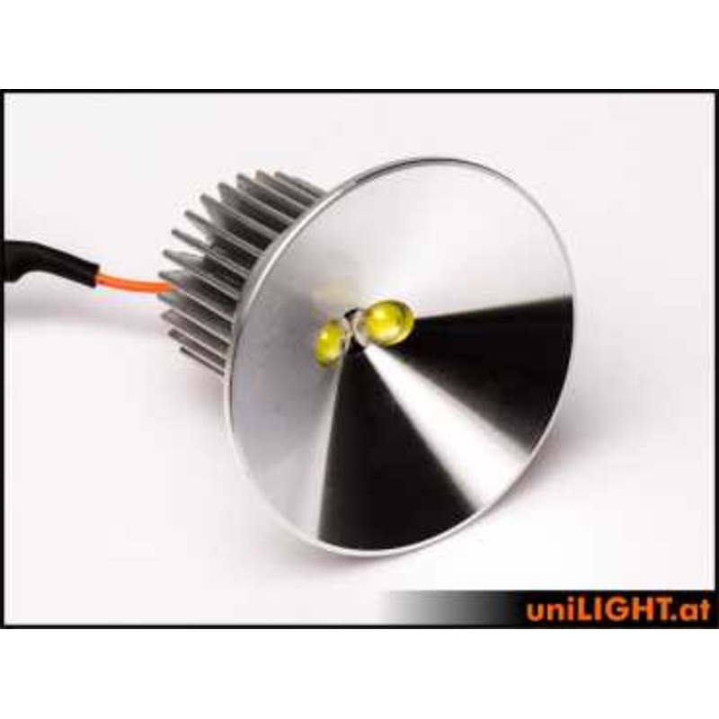 UniLight 50mm Ultra-Power-Spotlight, 16Wx2, T-Fuse – White
