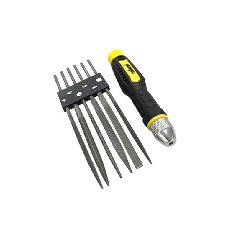 7pc Precision Needle File Set (Changeable File and Handle)  fom Rolson T-RO-24616