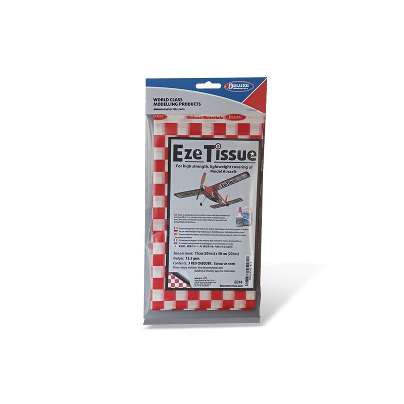 Deluxe Materials Eze Tissue (Red Chequer) (3 sheets per pack) BD74