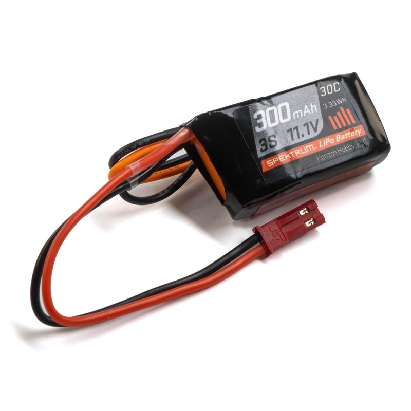 Spektrum 11.1V 300mAh 3S 30C LiPo Battery: JST SPMX3003SJ30