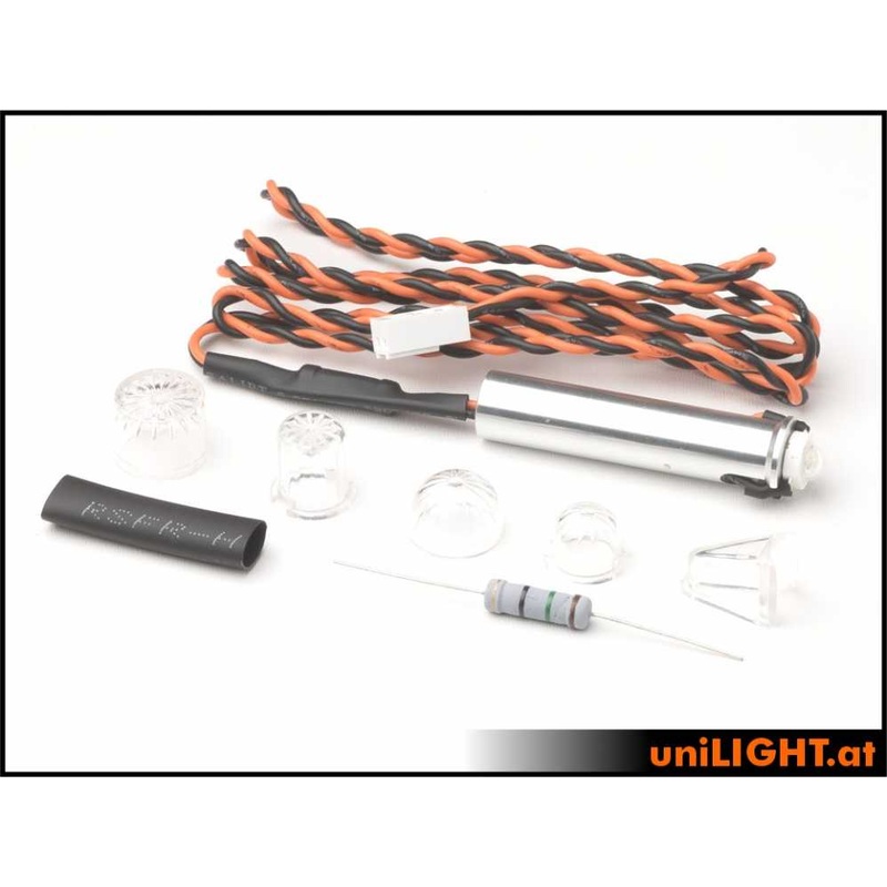 UniLight 10mm PIN Strobe Light, 8x2W, T-Fuse – White